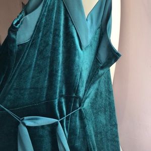 Brand new green velvet dress